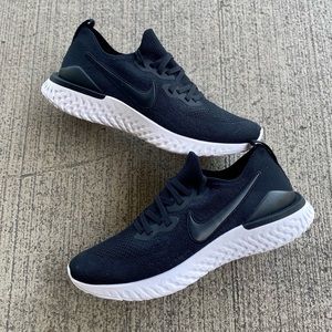 Nike Epic React Flyknit 2 Black and White Running Shoes